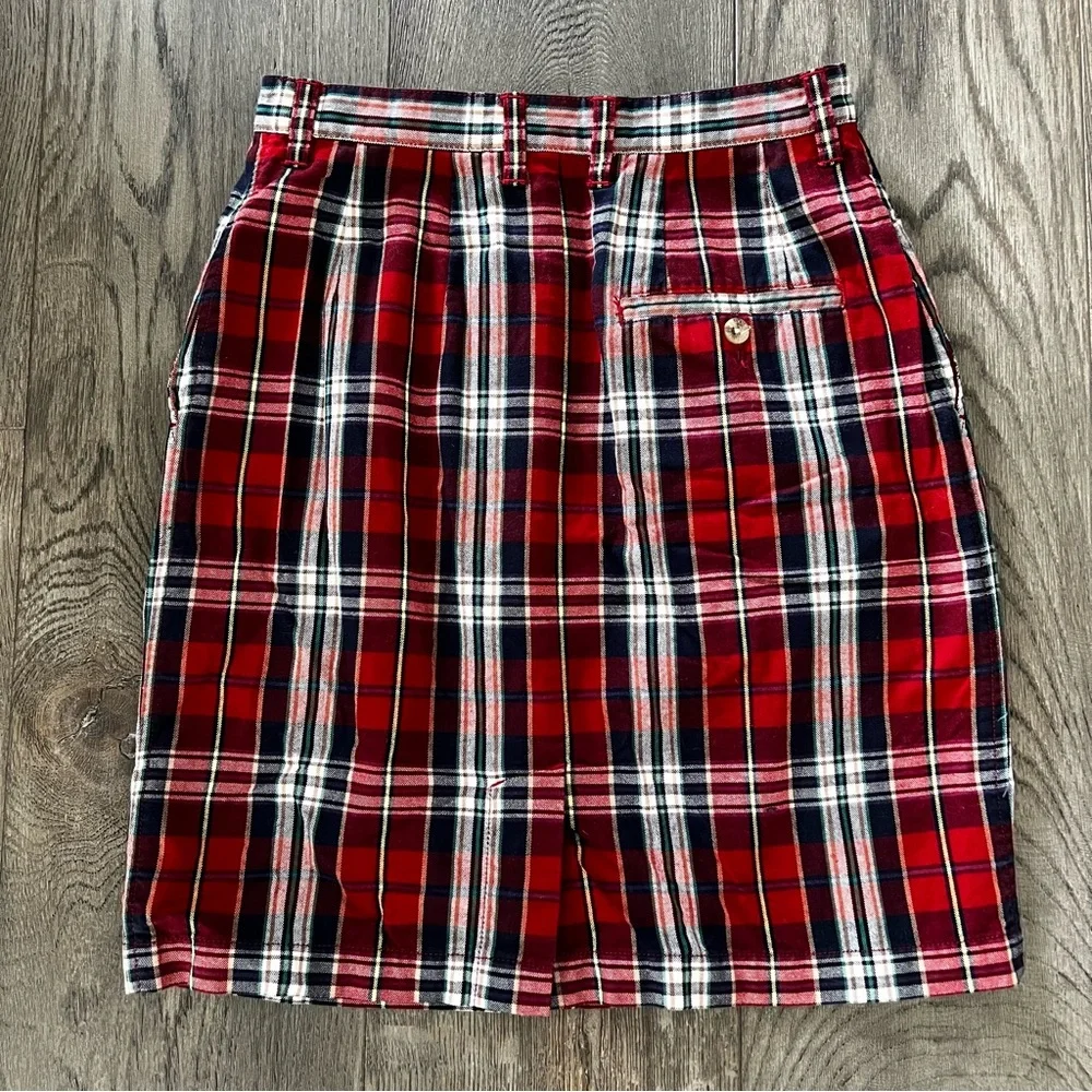EDDIE BAUER Vintage Plaid Straight Pencil Skirt Size 2